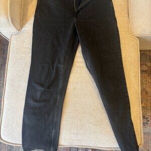 Abercrombie & Fitch The Ankle Straight Ultra High Rise Black Jeans